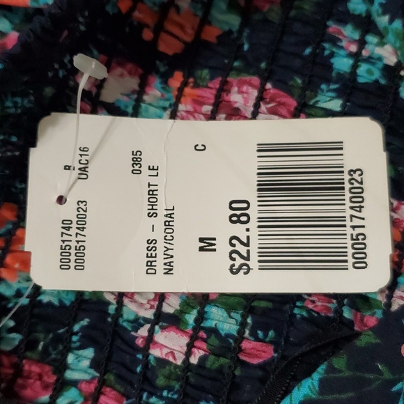 FOREVER21 Women Size Medium Sleeveless Navy/Cloral Flower Short Dress - Picture 5 of 7